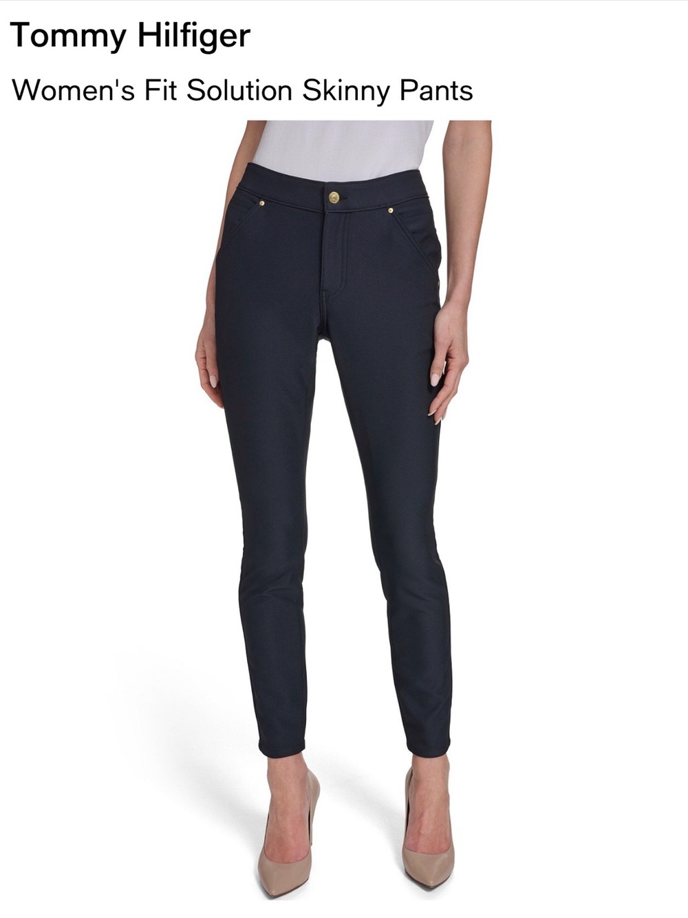 Tommy Hilfiger Navy Skinny Dressy Pants, really nice, NWT